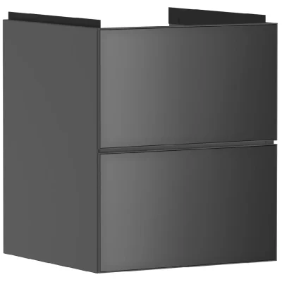 Hansgrohe Xevolos E - izlietnes apakšskapītis 58x48x48 cm, 2 atvilktnes, matēti pelēks/metāliskais pelēks 54174770
