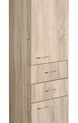 Aqualine Keramia Fresh - augstais skapītis ZOJA, 35x184x29 cm, kreisais, ozols Platin 51222