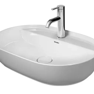 Duravit Luv - uzliekamā izlietne, 60x40 cm, ar 1 jaucējkrāna caurumu, DuraCeram, Alpu balts 0380600000