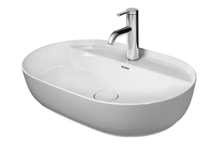 Duravit Luv - uzliekamā izlietne, 60x40 cm, ar 1 jaucējkrāna caurumu, DuraCeram, Alpu balts 0380600000