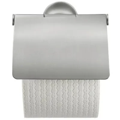 Duravit Starck T - tualetes papīra turētājs ar vāku, nerūsējošais tērauds birstēts 0099407000