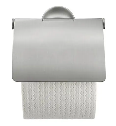Duravit Starck T - tualetes papīra turētājs ar vāku, nerūsējošais tērauds birstēts 0099407000