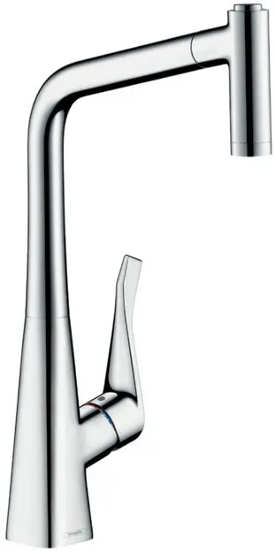 Hansgrohe M71 - virtuves izlietnes maisītājs M7116-H320 ar izvelkamu trauku dušu, sBOX, hromēts 73801000
