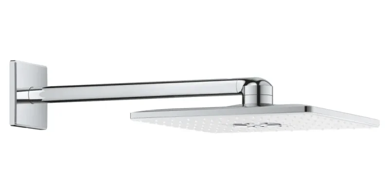 Grohe Rainshower SmartActive Cube - galvas duša 310, izvirzījums 43 cm, 2 strūklas, Moon White 26479LS0