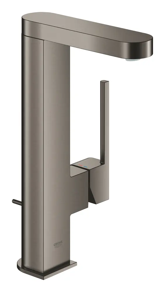 Grohe Plus - izlietnes maisītājs L, ar noteci un izvelkamu dušu, Hard Graphite birstēts 23843AL3