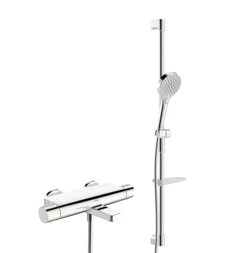 Hansa Optima - dušas komplekts ar vannas termostatu, 3 strūklas veidi, hroms 48372331