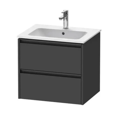 Duravit Ketho.2 - izlietnes skapītis, 55x61x48 cm, 2 atvilktnes, grafīta matēts K25262049490000