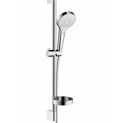 Hansgrohe Croma Select S - dušas komplekts Vario 0,65 m ar ziepju trauku Casetta, balts / hromēts 26566400