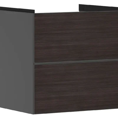 Hansgrohe Xevolos E - izlietnes skapītis 58x58x48 cm, 2 atvilktnes, matēti pelēks/ tumšs ozols 54177730