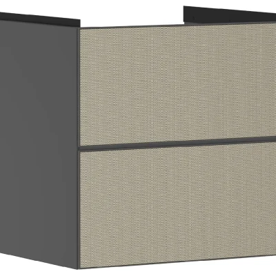 Hansgrohe Xevolos E - izlietnes skapītis 58x58x48 cm, 2 atvilktnes, matēti pelēks/bronza 54177390