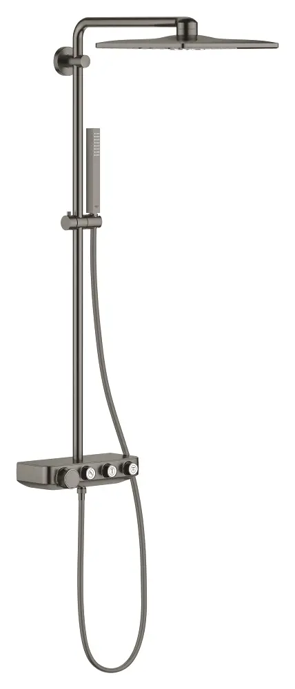 Grohe Euphoria SmartControl - dušas komplekts Cube 310 Cube 310 Duo ar termostatu, 2 strūklas, matēts Hard Graphite 26508AL0