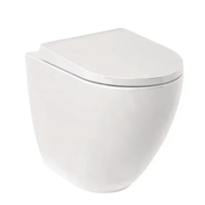 Kludi Resa D - stāvošs WC, Vario izvads, Rimless, balts spīdīgs 24WCB0443