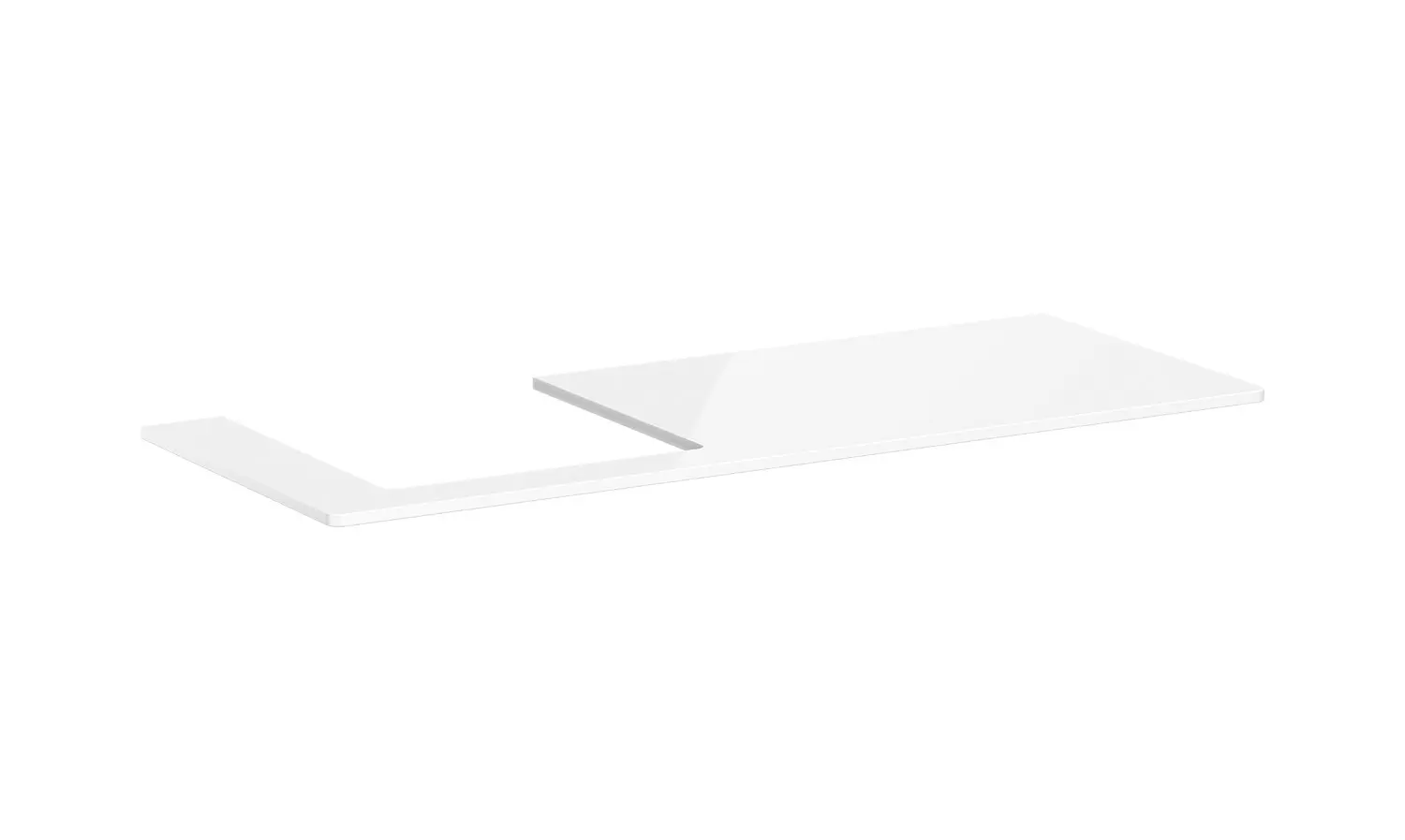 Hansgrohe Xelu Q - izlietnes plātne 136x55 cm, izgriezums kreisajā pusē, balta spīdīga 54097050