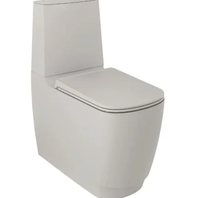 Kludi Resa S - WC kombinētais pods, Vario noteka, Rimless, Spiralflush, smilšu pelēks matēts 27WCB01O2