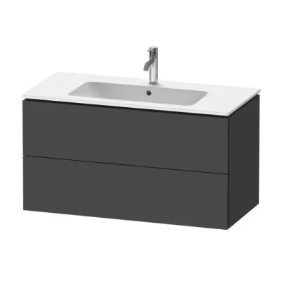 Duravit L-Cube - izlietnes skapis 55x102x48 cm, 2 atvilktnes, grafīta matēts LC624204949