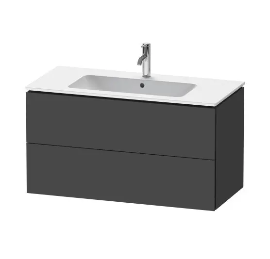 Duravit L-Cube - izlietnes skapis 55x102x48 cm, 2 atvilktnes, grafīta matēts LC624204949