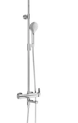 Ravak dušas - dušas komplekts DS 092.00 ar vannas maisītāju, 25 cm, 3 strūklas, hroms X07P642