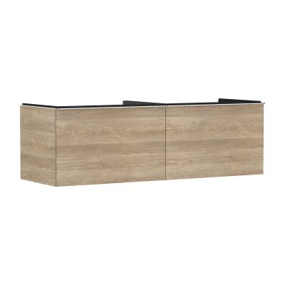 Hansgrohe Xelu Q - izlietnes apakškabinets, 50x156x55 cm, 2 atvilktnes, dabīgs ozols/hroms 54072000