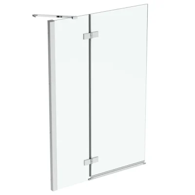 Ideal Standard i.Life - divdaļīga vannas starpsiena 100 cm, kreisā, silver bright/caurspīdīgs stikls T4887EO