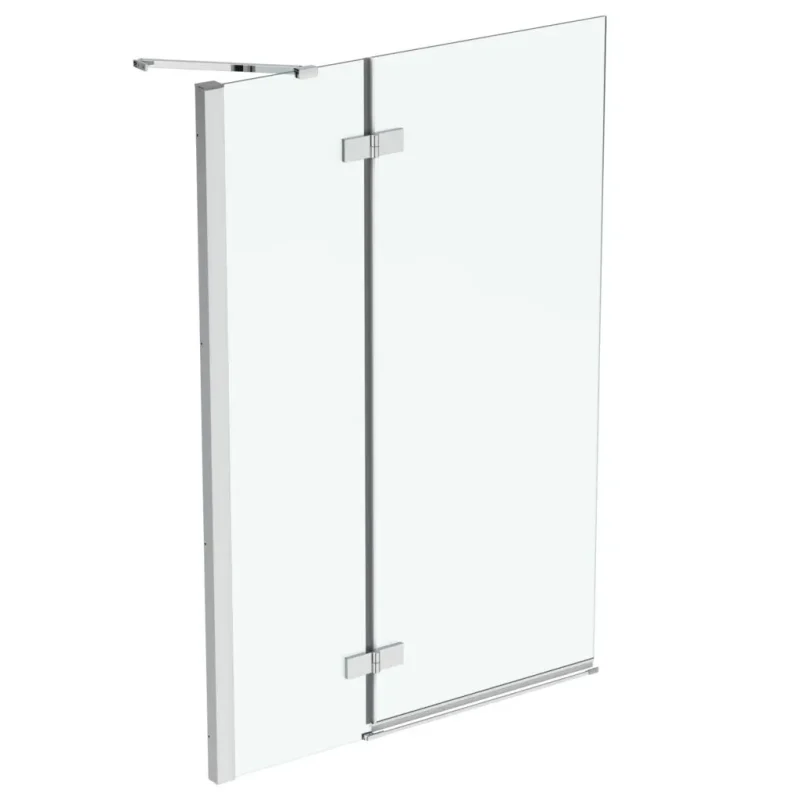 Ideal Standard i.Life - divdaļīga vannas starpsiena 100 cm, kreisā, silver bright/caurspīdīgs stikls T4887EO