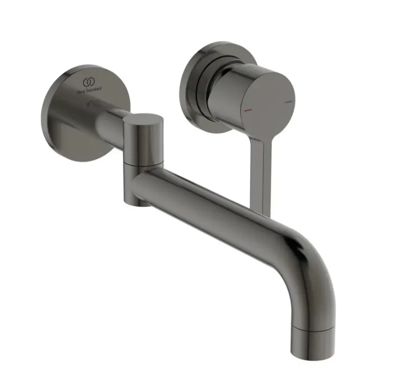 Ideal Standard Gusto - zemapmetuma virtuves izlietnes maisītājs, 2 caurumu montāža, Magnetic Grey BD426A5