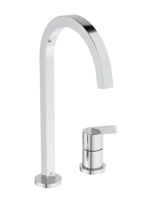 Ideal Standard Gusto - virtuves izlietnes maisītājs, 2 caurumu montāža, hroms BD423AA