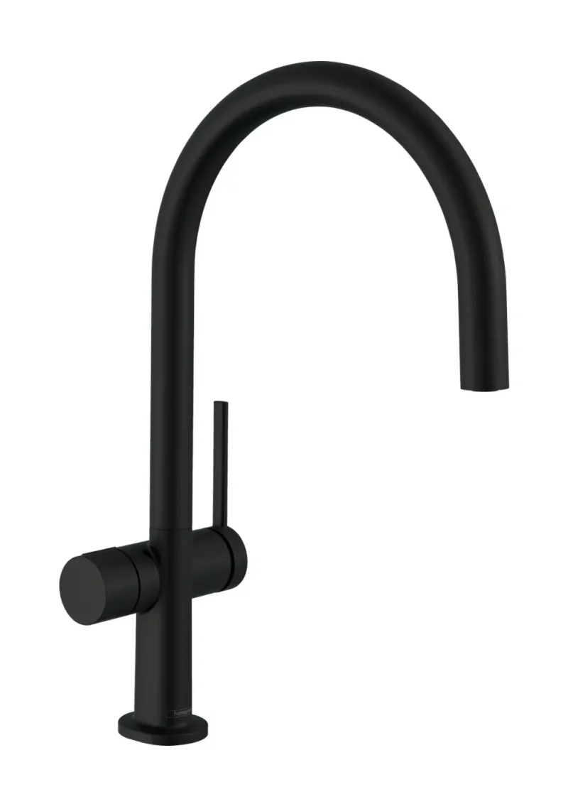 Hansgrohe M54 - virtuves izlietnes maisītājs Talis 220, ierīču noslēgvārsts, matēti melns 72805670