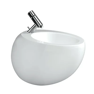 Laufen Il Bagno Alessi One - sienas bidē, ūdens pieslēgums sānos, LCC, balts H8309714003041