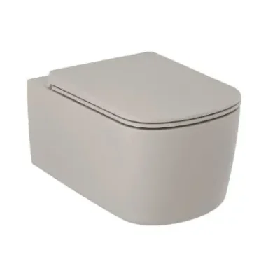 Kludi Resa S - piekaramais WC, Rimless, Spiralflush, matēti smilšu pelēks 27WCW01O2