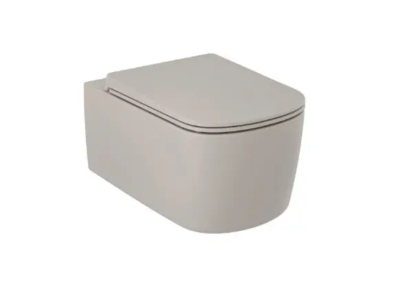 Kludi Resa S - piekaramais WC, Rimless, Spiralflush, matēti smilšu pelēks 27WCW01O2