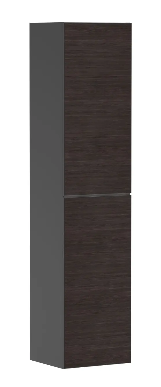 Hansgrohe Xevolos E - augstais skapis 40x176x36 cm, 2 durvis, eņģes kreisajā pusē, matēti pelēks/tumšs ozols 54220730