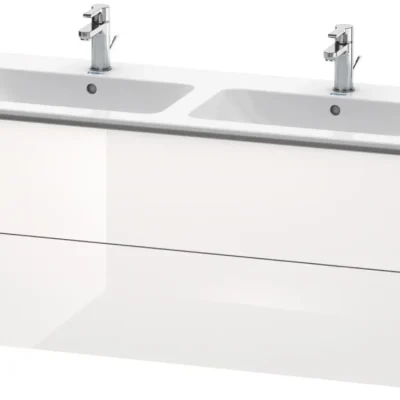 Duravit L-Cube - izlietnes skapītis 55x129x48 cm, 2 atvilktnes, balts spīdīgs LC625802222