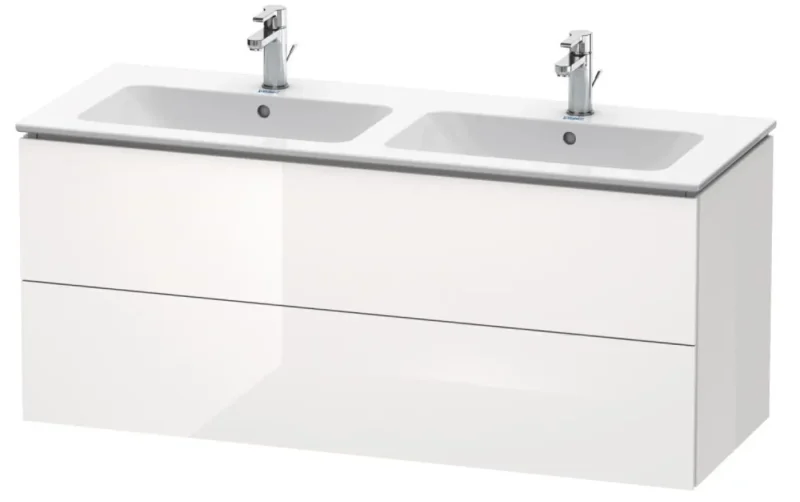 Duravit L-Cube - izlietnes skapītis 55x129x48 cm, 2 atvilktnes, balts spīdīgs LC625802222