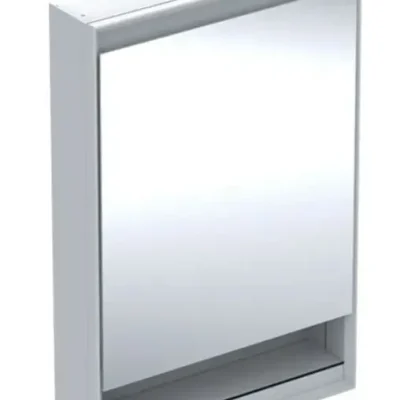 Geberit ONE - spoguļskapis ar LED apgaismojumu, 60x90x15 cm, eņģes labajā pusē, ar nišu, metāls 505.831.00.1
