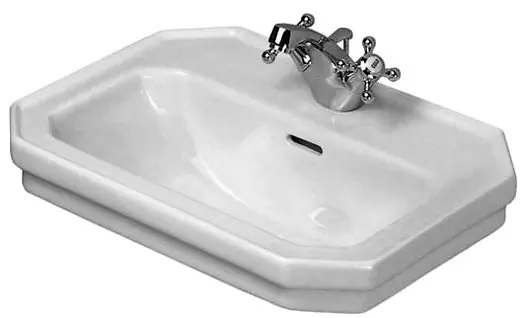 Duravit 1930 - rokas izlietne, ar pārplūdi, 1 caurums jaucējkrānam, 50x37 cm, balta 0785500000