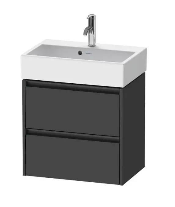 Duravit Ketho.2 - izlietnes apakšskapītis, 55x58x39 cm, 2 atvilktnes, grafīta matēts K25273049490000