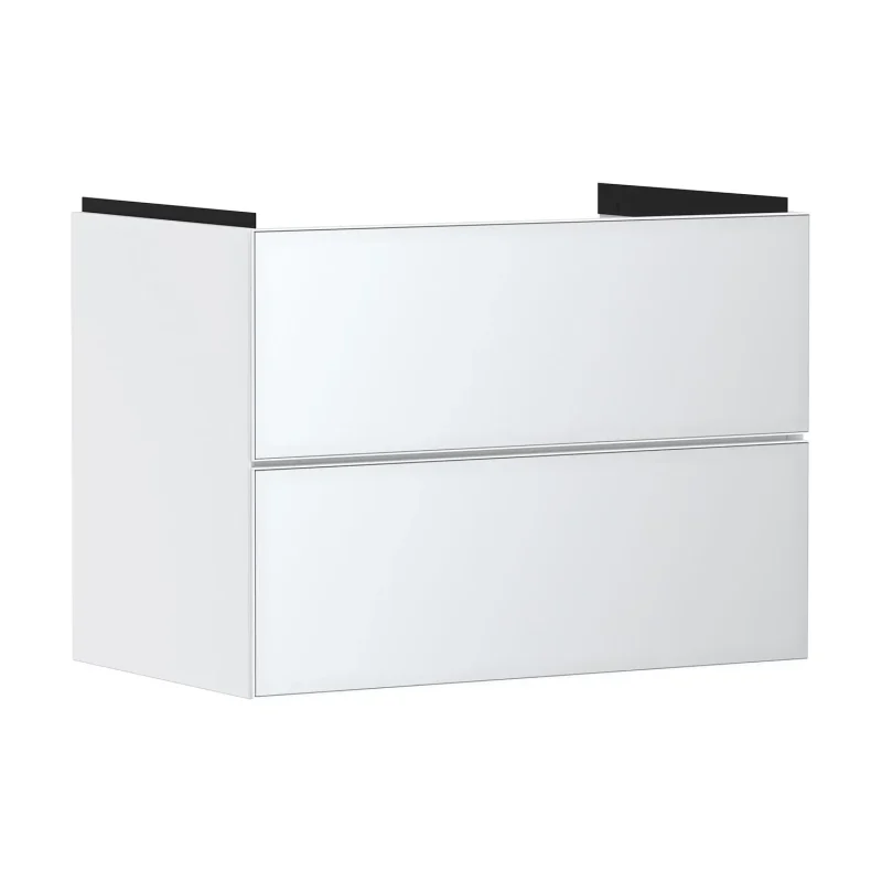Hansgrohe Xevolos E - izlietnes skapītis 78x58x48 cm, 2 atvilktnes, matēti balts/metāliskais balts 54178320