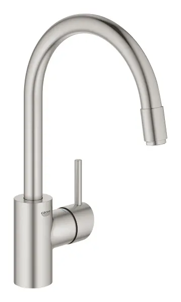 Grohe Concetto - virtuves izlietnes maisītājs ar izvelkamu trauku dušu, SuperSteel 32663DC3