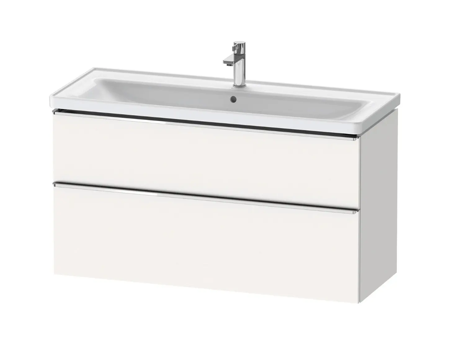 Duravit D-Neo - izlietnes skapītis, 118 x 63 x 45 cm, 2 atvilktnes, matēti balts DE4391010180000