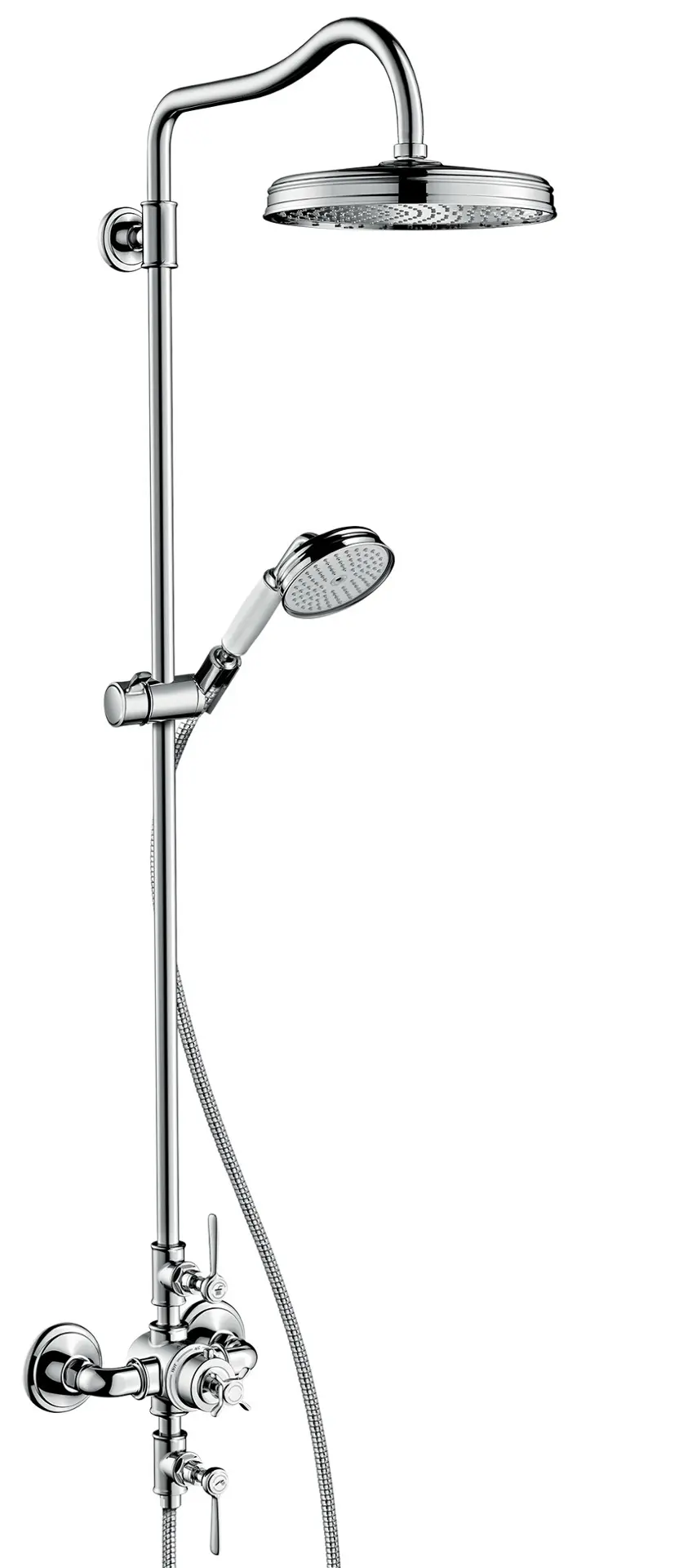 Axor Montreux - Showerpipe ar termostata maisītāju un galvas dušu 1jet, hroms 16572000