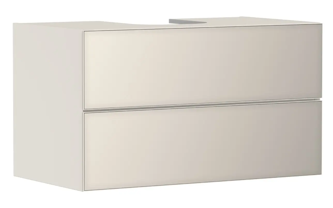 Hansgrohe Xevolos E - izlietnes apakškabinets 98x56x55 cm, 2 atvilktnes, matēti bēšs/metāliskais bēšs 54191790