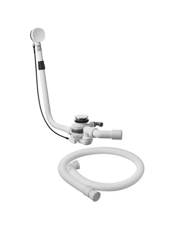 Duravit - vannas noteces un pārplūdes komplekts ar pievadu, hroms 791235000001000