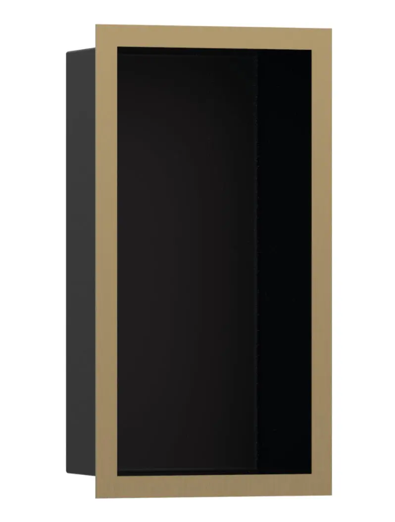 Hansgrohe XtraStoris Individual - sienas niša ar dizaina rāmi, 30x15x10 cm, matēti melns/birstēta bronza 56095140