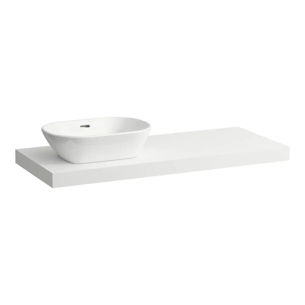 Laufen Lani - izlietnes virsma, 118 cm, izgriezums kreisajā pusē, balta matēta H4046721122601
