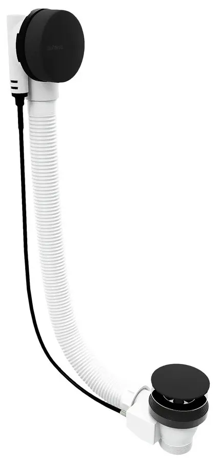 Polysan - vannas noteces un pārplūdes komplekts, garums 100 cm, matēti melns 71854.21
