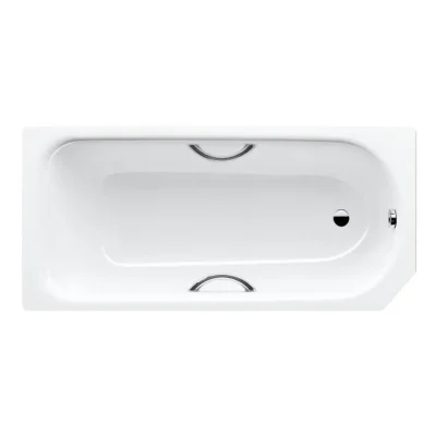 Kaldewei Advantage - Taisnstūra vanna Saniform V4 Star 332, 160x70 cm, ar rokturu caurumiem, balta 134300010001