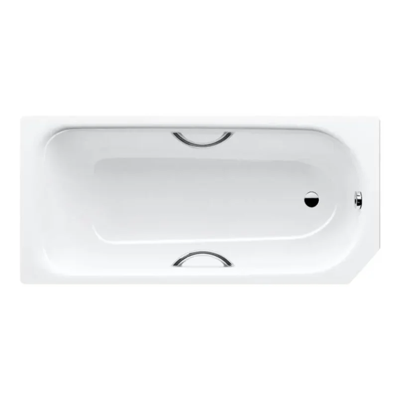 Kaldewei Advantage - Taisnstūra vanna Saniform V4 Star 332, 160x70 cm, ar rokturu caurumiem, balta 134300010001
