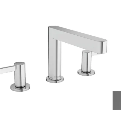 Hansgrohe Finoris - izlietnes maisītājs, 3 caurumu montāža, ar Push-Open noteces komplektu, EcoSmart, matēts melns hroms 76033340