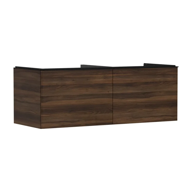Hansgrohe Xelu Q - izlietnes skapītis, 50x136x55 cm, 2 atvilktnes, tumšs valrieksts/matēti melns 54069670