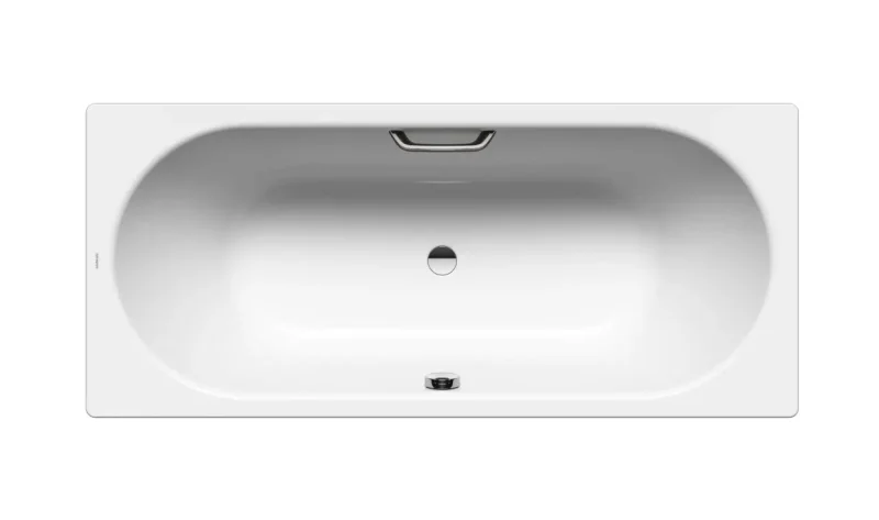 Kaldewei Ambiente - Taisnstūra vanna Classic Duo 103, 160x70 cm, ar roktura atverēm, pērļu efekts, balta 290310113001